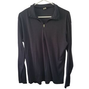 Patagonia Capilene Black Quarter Zip Base Layer Pullover Top Size Medium